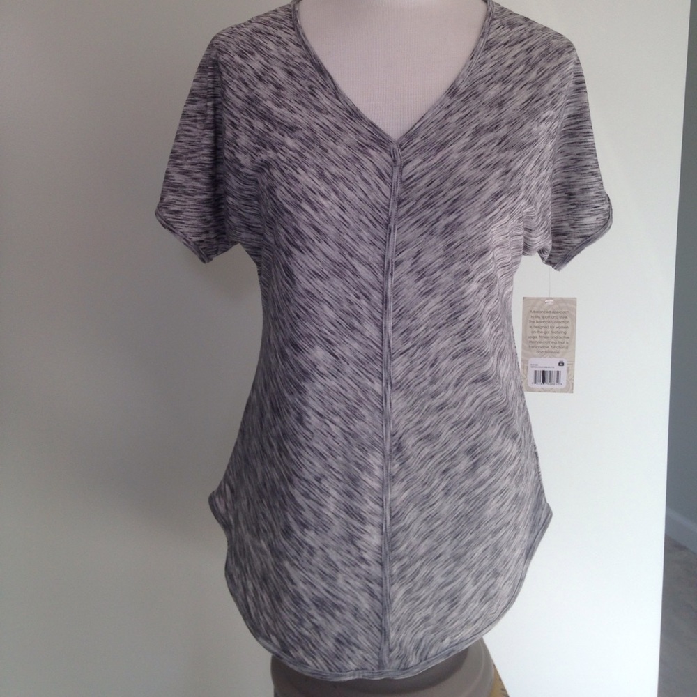 NEW Yoga Top Balance Collection Sport Activewear Fitness Asymmetrical Pullover M